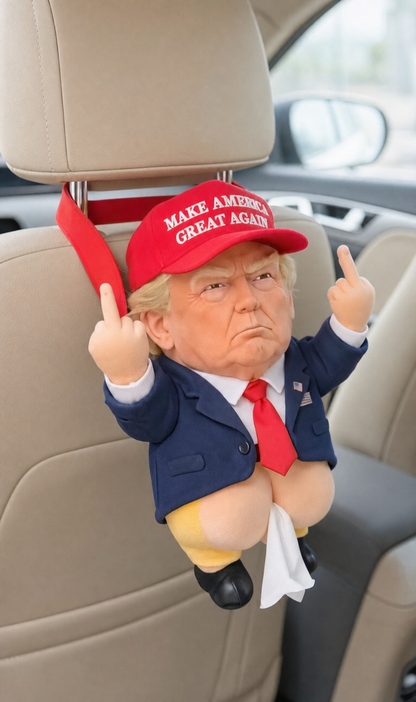 Plush Car Tissue Holder – Funny Gift Cover